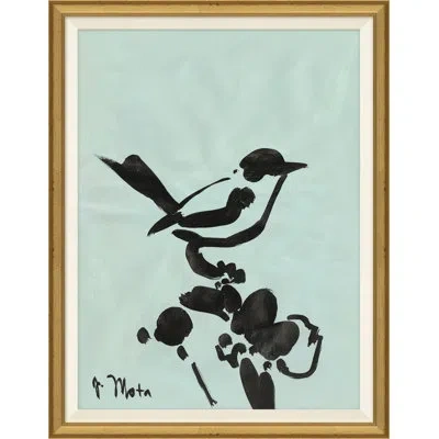 Soicher Marin Bird Series Xiv - Picture Frame Painting In Black;light Blue