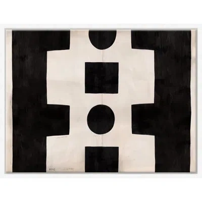 Soicher Marin Black And White Abstract (var. 2) By Paule Marrot - Floater Frame Painting