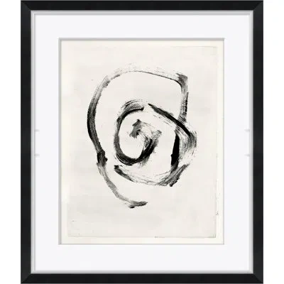 Soicher Marin 'black & White Swirl' - Picture Frame Painting On Paper In Multi
