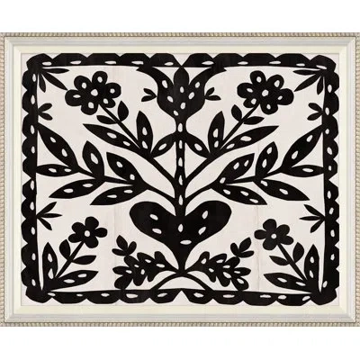 Soicher Marin Black Flower By Paule Marrot - Single Picture Frame Print In Black;white