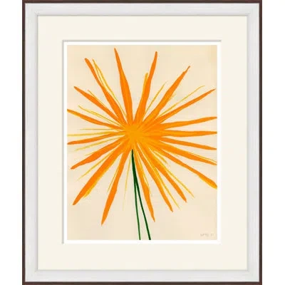 Soicher Marin 'blast' By Susan Hable - Picture Frame Painting On Paper In Green;orange;cream