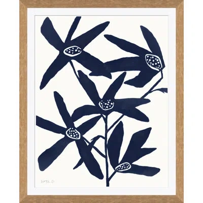 Soicher Marin Blossom Ii' By Susan Hable Picture Frame Painting In Blue;white
