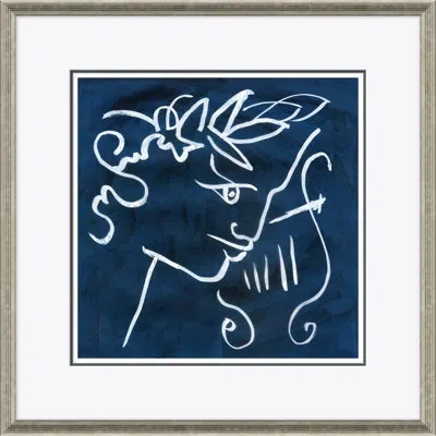 Soicher Marin Blue Apollo By David Phoenix - Picture Frame Graphic Art On Paper In Silver Framed Paper,white