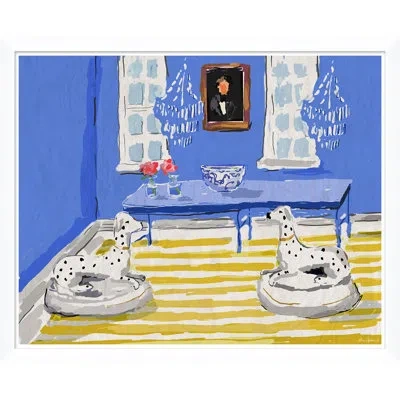 Soicher Marin Blue Dog By Dana Gibson - Picture Frame Painting On Paper