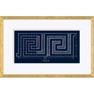 Soicher Marin Blue Figure 9 By David Phoenix - Picture Frame Drawing Print On Paper In Multi