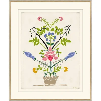 Soicher Marin Blue Fish By Dana Gibson - Picture Frame Painting On Paper In Multi