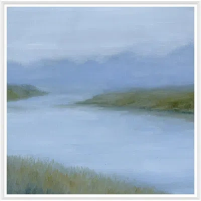 Soicher Marin 'blue Landscape' - Picture Frame Painting Print On Paper In Blue;green