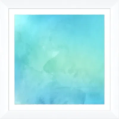 Soicher Marin Blue To Green Abstract Wash - Picture Frame Print On Paper In Animal Print