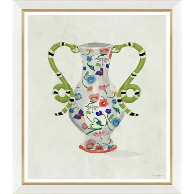 Soicher Marin Boa Vase' By Dana Gibson Picture Frame Painting In Multi