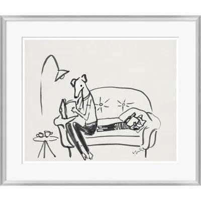 Soicher Marin Bookworm Pets - Picture Frame Drawing Print On Paper In Black