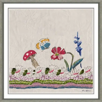Soicher Marin Botany With Mushroom By Dana Gibson - Picture Frame Painting In Blue;green;red;purple