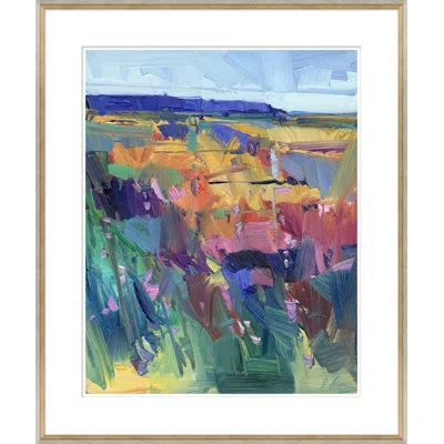 Soicher Marin Bright Field - Picture Frame Painting In Blue;green;red