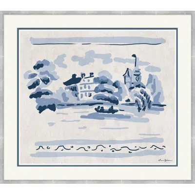 Soicher Marin Bristow House By Dana Gibson - Picture Frame Painting On Paper In Blue