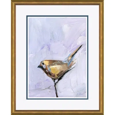 Soicher Marin Brown Sparrow - Picture Frame Painting In Black;brown;purple