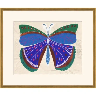 Soicher Marin Butterfly Blue (var. 1) By Paule Marrot - Single Picture Frame Print In Multi