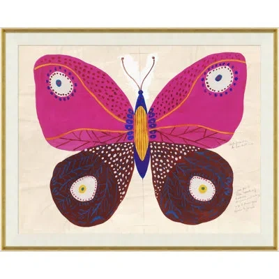 Soicher Marin Butterfly Pink (var. 2) By Paule Marrot - Single Picture Frame Print In Multi
