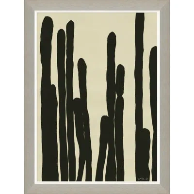 Soicher Marin 'cactus Ii' By Susan Hable - Picture Frame Painting On Paper In Black