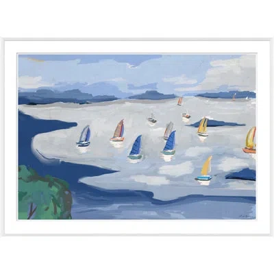 Soicher Marin 'camden' By Dana Gibson - Picture Frame Painting On Paper In Blue;green;gray