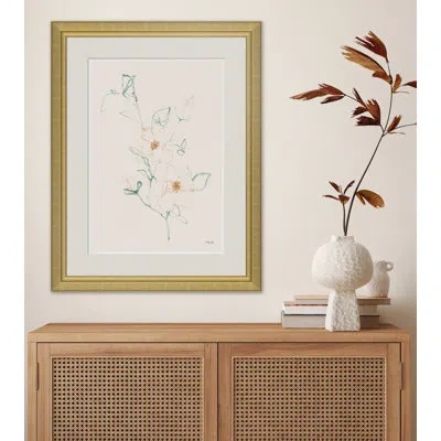 Soicher Marin Camellia Cluster I By Yuki Osada - Single Picture Frame Graphic Art In Green;orange