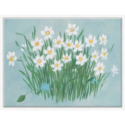 Soicher Marin Camellia (var. 2) By Paule Marrot - Floater Frame Painting In Blue