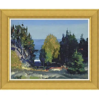 Soicher Marin Carmel By David Phoenix - Picture Frame Painting On Canvas In Blue;brown;dark Green