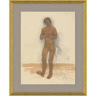 Soicher Marin Catherine By David Phoenix - Picture Frame Drawing Print On Paper In Brown;beige