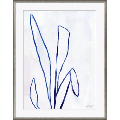 Soicher Marin Century Plant By Susan Hable - Picture Frame Painting On Paper In Blue