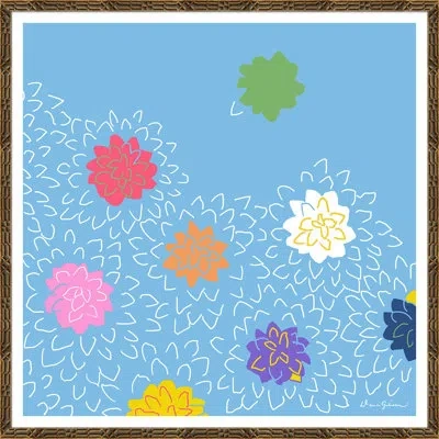 Soicher Marin Chrysanthemums By Dana Gibson - Picture Frame Painting On Paper In Brown