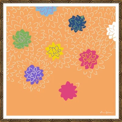 Soicher Marin Chrysanthemums By Dana Gibson - Picture Frame Painting On Paper In Brown