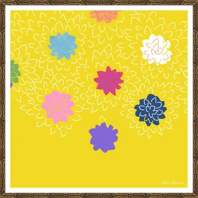 Soicher Marin Chrysanthemums By Dana Gibson - Picture Frame Painting On Paper In Brown