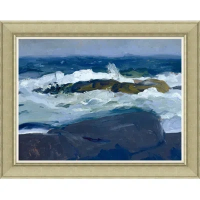 Soicher Marin Close To Shore Picture Frame Painting On Canvas In Blue;white