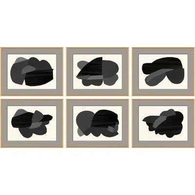 Soicher Marin Cloud Series By Susan Hable - Single Picture Frame Print In Black;tan