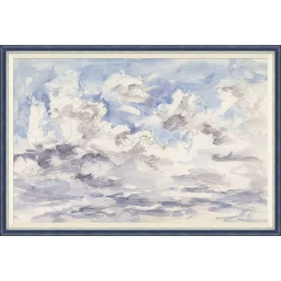 Soicher Marin Cloudbreak I - Single Picture Frame Painting In Blue;gray