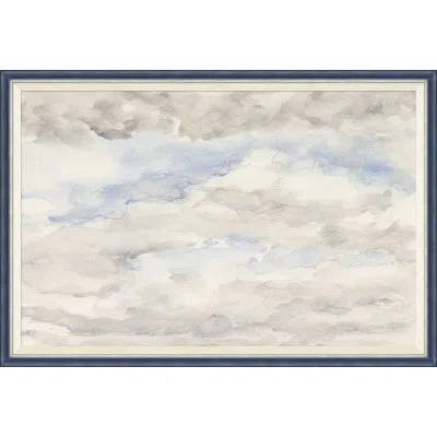 Soicher Marin Cloudbreak Ii - Single Picture Frame Painting In Blue;light Gray