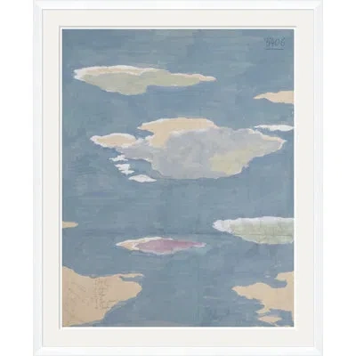 Soicher Marin Clouds (var. 1) By Paule Marrot - Single Picture Frame Print In Blue