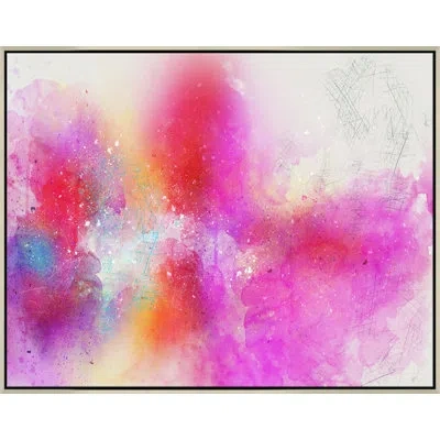 Soicher Marin Colorful Abstract Splatter' - Painting On Canvas In Red;beige;pink