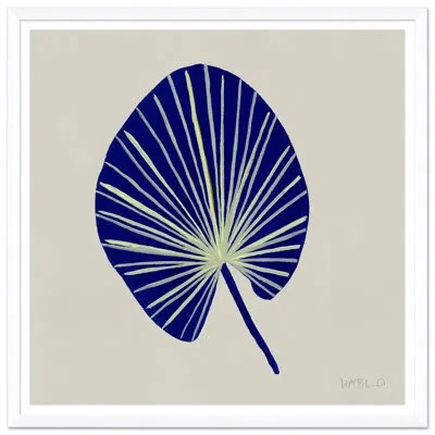 Soicher Marin Condado Fan By Susan Hable - Picture Frame Painting In Blue;gray
