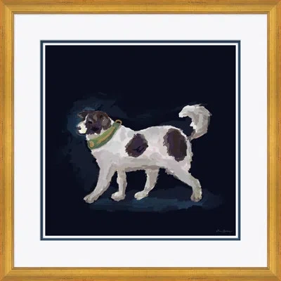 Soicher Marin 'courtly Dog' By Dana Gibson - Picture Frame Print On Paper In Blue