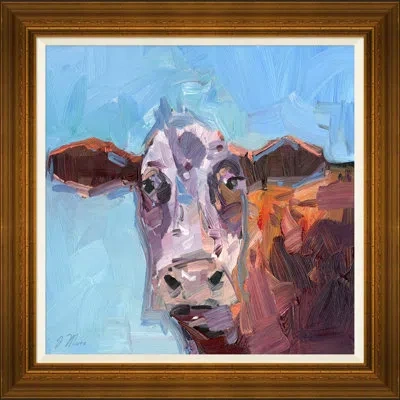 Soicher Marin Dairy Cow By Joseph Mota - Picture Frame Print On Canvas In Multi