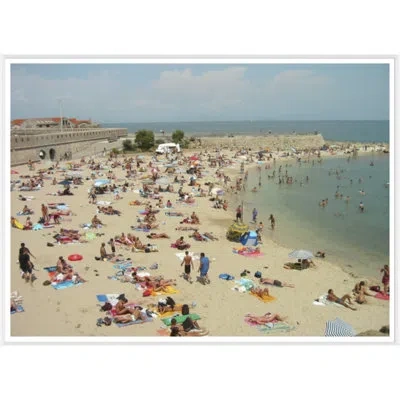 Soicher Marin Day At The Beach' - Picture Frame Photograph On Paper In Blue;green;ivory