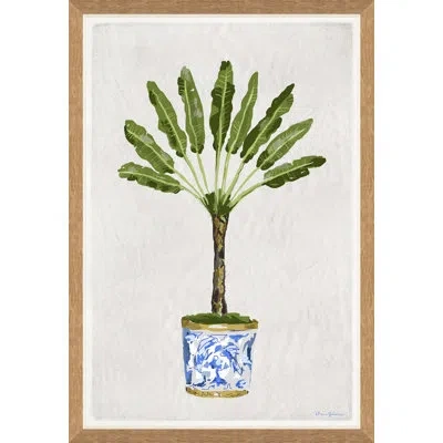 Soicher Marin Delft Palm By Dana Gibson - Picture Frame Graphic Art On Paper In Green;off-white