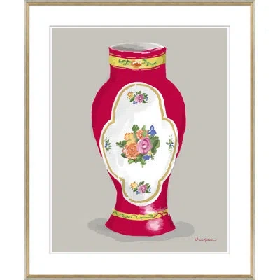 Soicher Marin Derby By Dana Gibson - Picture Frame Painting On Paper In Gray;red