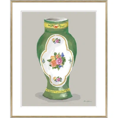 Soicher Marin 'derby In Green' By Dana Gibson - Picture Frame Painting On Paper In White;green;gray