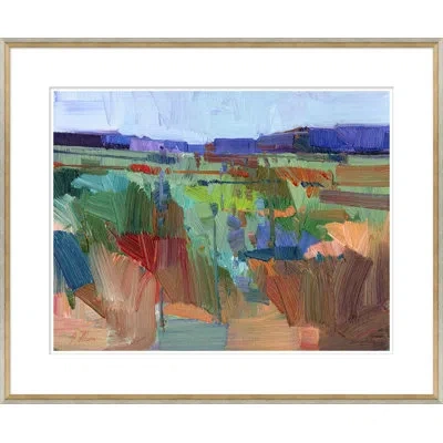 Soicher Marin Desert Field - Picture Frame Painting In Blue;brown;green