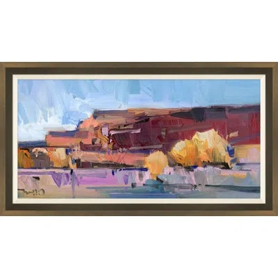 Soicher Marin Desert Light By Joseph Mota - Picture Frame Painting In Blue;yellow;purple