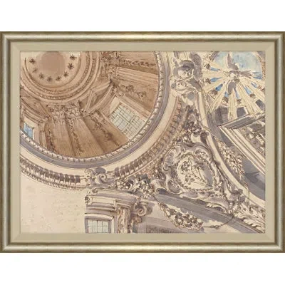 Soicher Marin Design For A Church Ceiling By Trebbi - Single Picture Frame Print In Brown