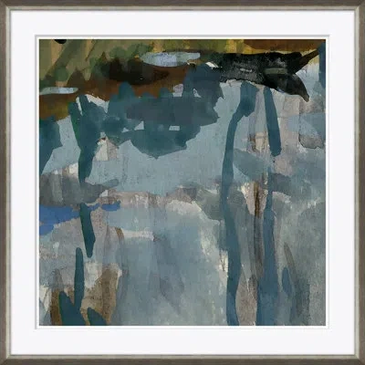 Soicher Marin Details Of Russian Landscapes' - Picture Frame Painting On Paper In Blue;gray