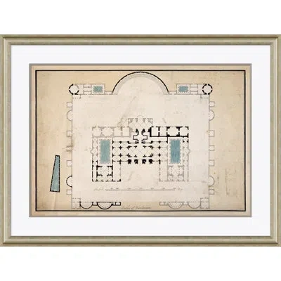 Soicher Marin Dioclesian Baths I By David Phoenix - Picture Frame Graphic Art On Paper In Neutral