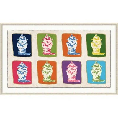 Soicher Marin Dragon Jars Multi By Dana Gibson - Picture Frame Painting In Blue;green;orange