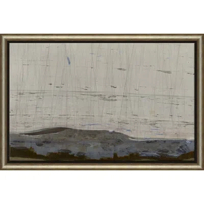 Soicher Marin Dreams Of Stone 24' - Picture Frame Painting On Paper In Blue;gray